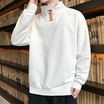 男士長袖t恤春秋款韓版潮流半高領內搭打底衫ins潮牌衛衣男裝秋衣