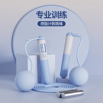 台灣出貨 計數跳繩無繩負重球加重鋼絲健身負重中考專用兒童體育用品