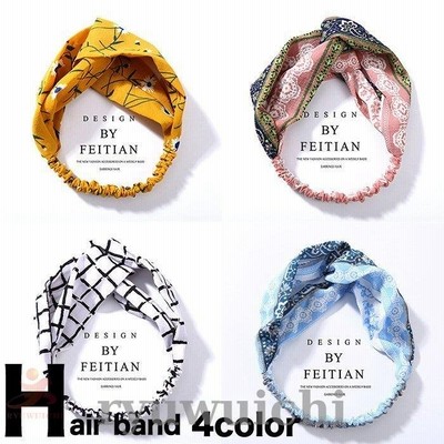 クロス ヘアバンド バンダナ ターバン カチューシャ ねじり 髪留め ヘアアクセサリー レディース 通販 Lineポイント最大get Lineショッピング