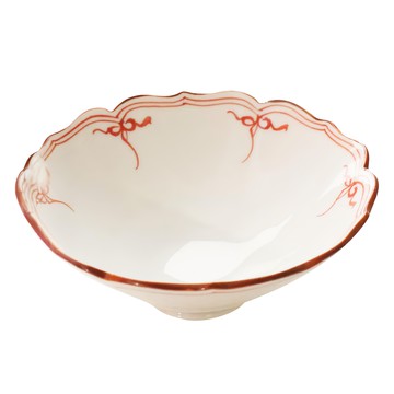 赤繪結高台中付 - 日本製 陶瓷 寬12cm高4.8cm 滿水容量200mL  1個