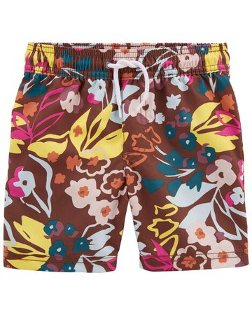 Toddler Floral Swim Trunks