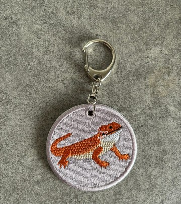 刺繡鑰匙扣■鬃獅蜥■