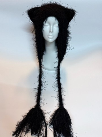 手工螺旋貓耳帽 | 質感鉤針貓咪毛線帽 打造創意冬日造型