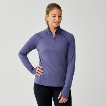 BROOKS 女長袖上衣 Dash 奔跑半拉鏈長袖上衣 3.0_暮夜藍 (221733517)
