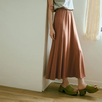 OB嚴選-彈力坑條鬆緊腰魚尾裙《KG1588-》