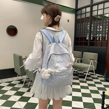 趙露思同款毛絨卡通兔子發夾側邊小熊新款日系少女可愛甜美雙肩包