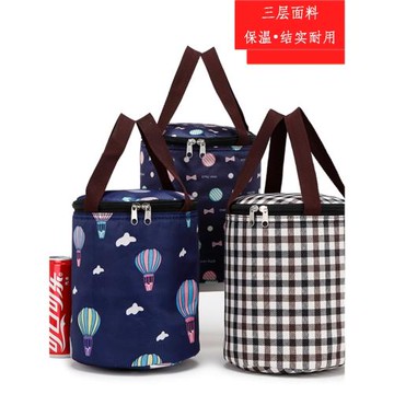 飯盒袋便當包保溫桶套袋學生圓形飯袋便當盒飯桶保溫袋帶飯手提袋