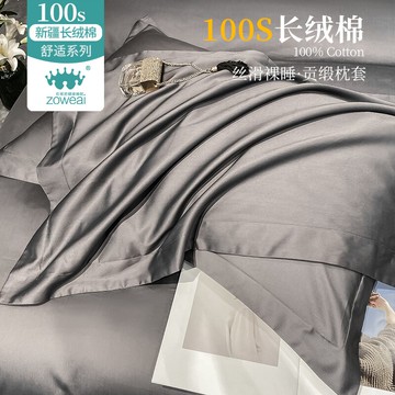 100支枕頭套純棉一對裝高端輕奢男家用全棉冬季單人枕芯套48*74cm