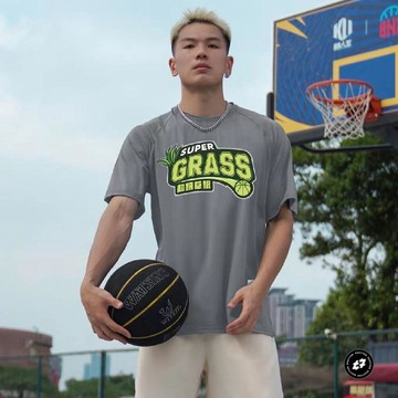 超級草根運動T恤男籃球短寬鬆袖速乾透氣排汗訓練美式半袖投籃服男士運動短袖上衣 男士運動訓練T恤 男士籃球運動短袖