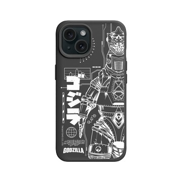 iPhone 15 SolidX 黑 - 哥吉拉 Godzilla - 機械哥吉拉(白)