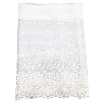 玫瑰心語蕾絲門簾咖啡簾  150 x 35cm  白色