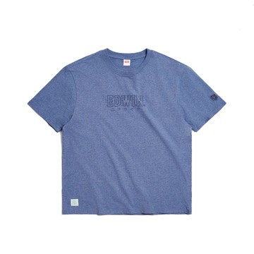EDWIN｜男裝｜寬版印花繡短袖T恤