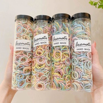 🍭臺灣出貨🍭兒童拇指髮圈女童不傷發高彈力耐用發繩扎頭髮頭繩皮套橡皮筋頭飾 寶寶髮圈 小髮圈 拇指髮圈 幼兒髮圈 女童