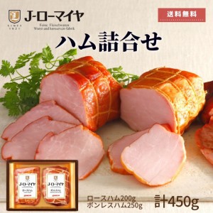 お歳暮 ギフト ハム 詰め合わせ 450g ローマイヤ 送料無料 お歳暮 クリスマス 肉 ギフト スターゼン ボンレスハム ロースハム 食べ比べ