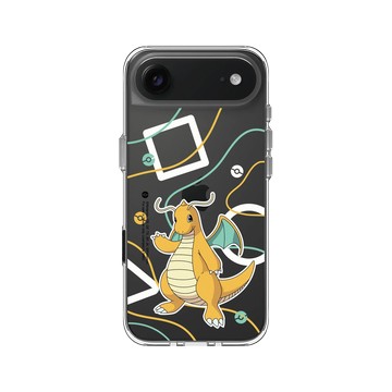 iPhone Air Clear Case（相機按鈕） 透明 - 寶可夢 Pokemon - 幾何系列-快龍