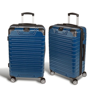 【Alldma鷗德馬】29吋追星款拉鏈行李箱H6-海藍拉絲(贈保護套C2+B2棋盤束帶+多功能海關鎖)