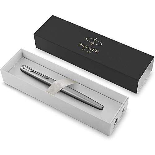 Parker Jotter 万年筆 ステンレスボディ 中字 ブルーインク ギフトボックス付き 並行輸入