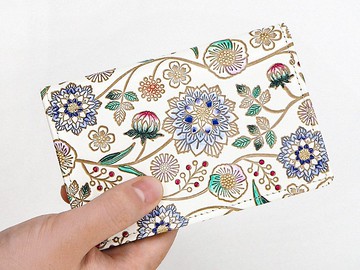 卡夾 牡丹 鈷藍色