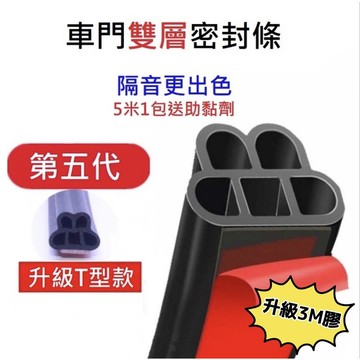 [台灣現貨] 升級雙層密封條 車用隔音膠條 汽車隔音 車門 後車箱 引擎蓋 隔音條 氣密條 防噪音裝飾條 防撞條 保護條