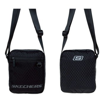 SKECHERS 小型 休閒 斜背包 小包 戶外 運動 黑 男女 S122406