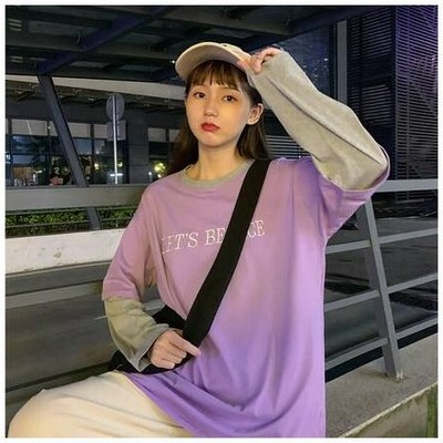 重ね着風 長袖 Tシャツの通販 467 115件の検索結果 Lineショッピング