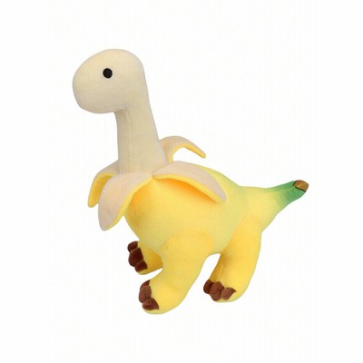 28cm/11.02インチ むきバナナブロントサウルス ぬいぐるみ遊び心