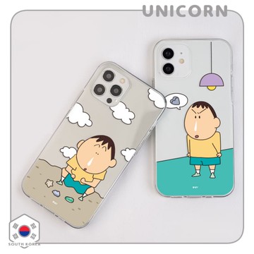 韓國正版KR｜阿呆的療癒日常 iPhone透明保護殼 透明殼 防摔殼 手機殼 蠟筆小新 Unicorn
