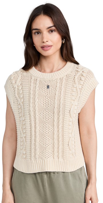 Velvet Maggie Sweater Vest Ivory L