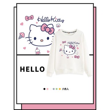 hellokitty凱蒂貓衛衣兒童女童長袖圓領寬松秋季卡通春秋可愛女孩