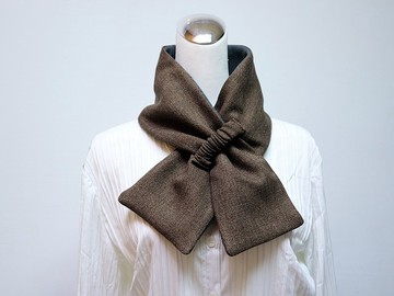 可調式短圍巾.scarf 保暖圍脖 雙面雙色 大人.小孩均適用
