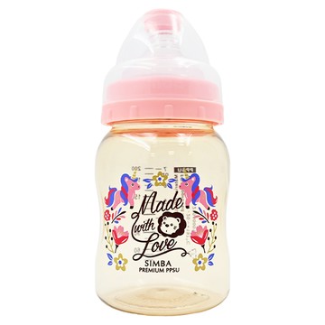 Simba 小獅王辛巴 PPSU寬口葫蘆小奶瓶 0歲以上  蜜粉色  200ml  1個