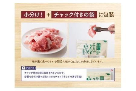 宮崎県産ブランドポーク 豚肉小間切れ 3.4kg(340g×10袋)