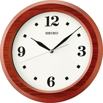 seiko SK037 精工鐘 (QXA772B) 典雅木質滑動式秒針靜音掛鐘 / 29.5*4.5cm｜樂天領券現折★全館特惠中★指定刷卡回饋10%