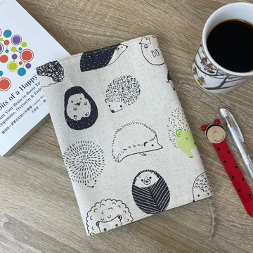 刺蝟散步 手作布書衣 布書套 A5/25K 可調式書衣