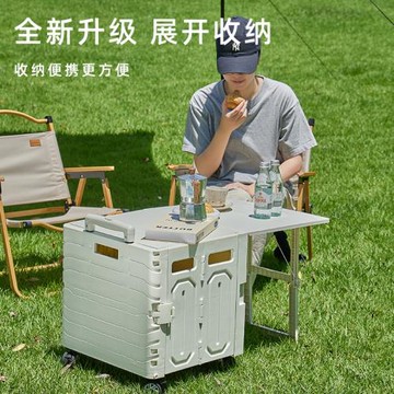 戶外野營車超市購物車折疊小拉車擺攤小推車市場買菜車露營零食車