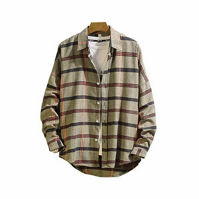 Amzbarley 夏物セール 在庫一掃 チェックシャツ メンズ 長袖 カジュアル 大きいサイズ シャツ 秋服 男性シ 通販 Lineポイント最大get Lineショッピング