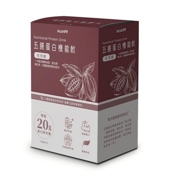 AconFit  連淨  五膳 蛋白機能飲  可可口味  每盒7包   公司正品  現貨  快速出