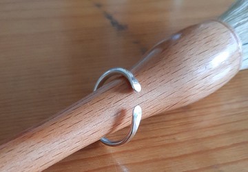 純銀戒, 雙逗點戒, 設計師手工銀飾 (可調式)