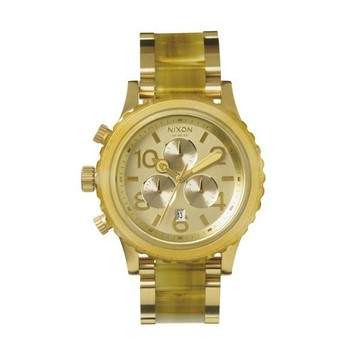 【NIXON】42-20 三眼計時 透金玳瑁 時尚奢華 金錶 男錶 女錶 手錶 石英錶 送男友 送女友