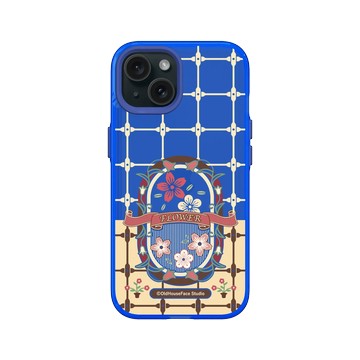 iPhone 15 Clear 激光藍 - 老屋顏 Old House Face - 鐵窗花 - 花卉
