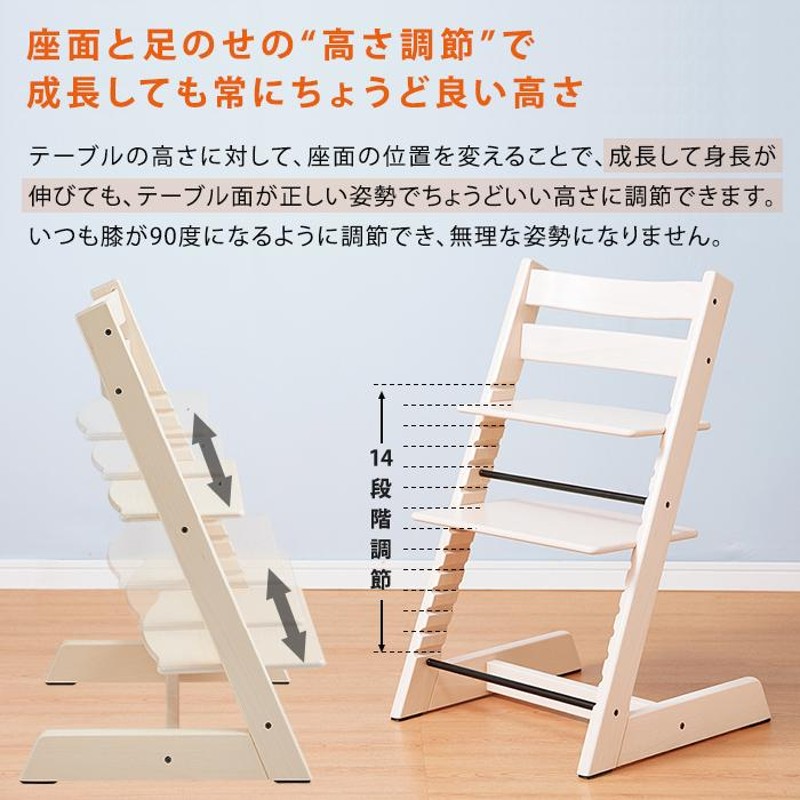 STOKKE ハイチェア トリップトラップ ベビーチェア シリアル4～ 椅子