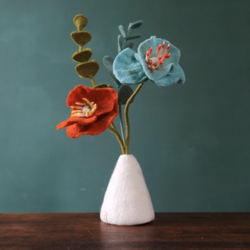 羊毛氈插花植物/冰島罌栗花