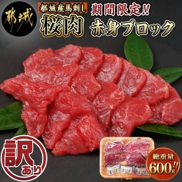 都城産馬肉 赤身ブロック 総重量600g!_AC-0112