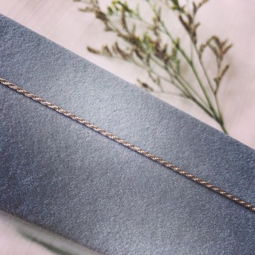 麻花紋手鍊。925銀。百搭極細手鍊。