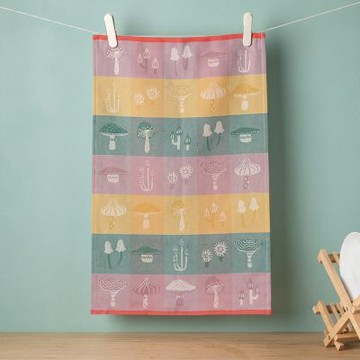 《danica》加拿大 Jubilee純棉擦拭布(蘑菇樂園71x46cm) | 廚房抹布 清潔布 擦拭布