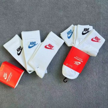 NIKE 【三雙人】四季薄款長襪 中筒襪 男女款襪子 襪子 襪 純棉運動襪 nike襪子 純棉襪  學生襪子