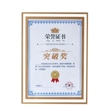 相框/相本 玻璃A4獎狀框證書相框-雙邊金/A4框/展示架/獎狀框/證書框/相本