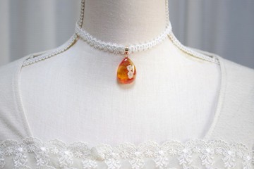 樹脂藝術 方形吊墜・夜色深處