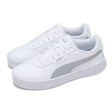 [ACS] Puma 休閒鞋 Carina 3 Aqua Metallics 女鞋 白 銀 皮革 復古 餅乾鞋 40072201