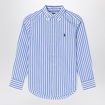 Striped button-down cotton shirt
